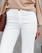 Jessica Mid Rise Slim Bootcut Jeans - White